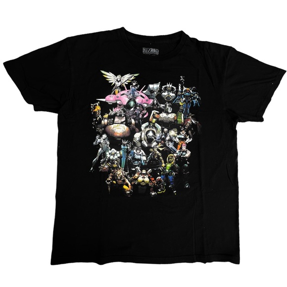 Blizzard Overwatch Black Graphic T-shirt - Picture 1 of 11